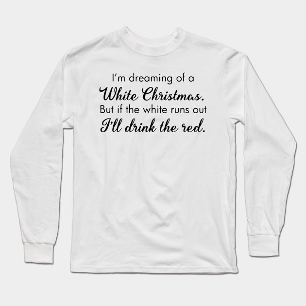 White Christmas Long Sleeve T-Shirt by Abiarsa